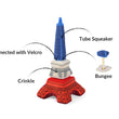 Load image into Gallery viewer, P.L.A.Y. Totally Touristy Eiffel Tower Dog Toy - Features Info
