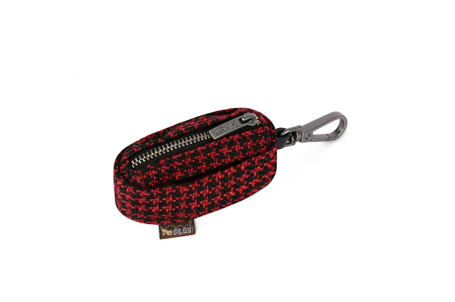 Proper Pup Poop Bag Dispensers from P.L.A.Y. - Houndstooth Cayenne Red