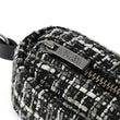 Load image into Gallery viewer, Proper Pup Poop Bag Dispensers from P.L.A.Y. - close up of dark silver hardware on Tweed Black
