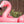 Load image into Gallery viewer, P.L.A.Y.&#39;s Tropical Paradise Collection Flamingo Floatie Toy floating on a big Flamingo Float in pool
