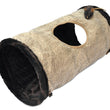 Load image into Gallery viewer, P.L.A.Y. Feline Frenzy Purr &amp; Pounce Cat Tunnel Savannah Sepia Espresso colorway
