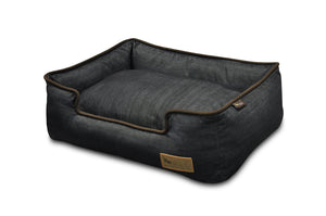 Urban Denim Lounge Bed by P.L.A.Y. with Chocolate Trim
