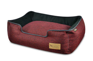 Houndstooth Lounge Bed in Cayenne Red