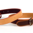 Load image into Gallery viewer, Napoli Collars by P.L.A.Y. - orange and brown collar front and back shown with &quot;made in Italy&quot; imprint visible
