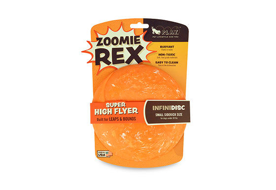 P.L.A.Y. ZoomieRex InfiniDisc - orange in packaging